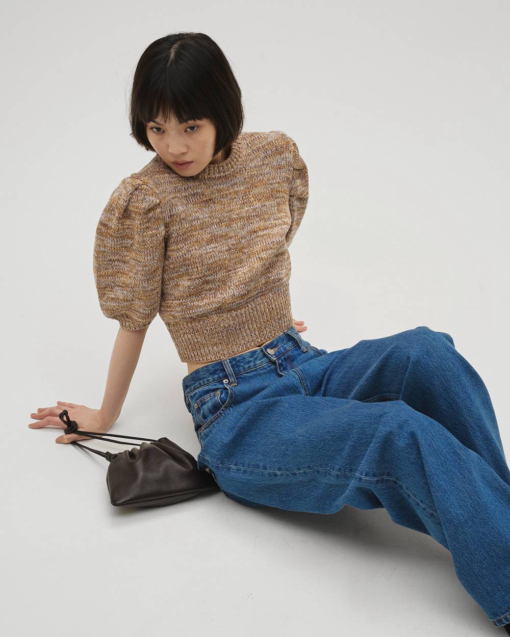 Puffsleeve Mix Knit Puffsleeve Mix Knit,パフスリーブミックスニット,12610509,パフスリーブニット,ミックスニット,ニット,ニットトップス,todayful,トゥデイフル,lifes,吉田怜香,26ss