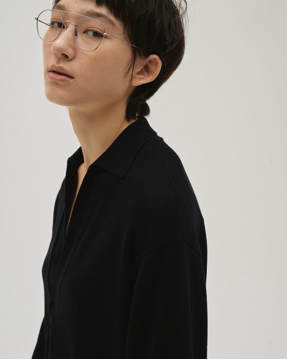 Silky Skipper Knit Silky Skipper Knit,シルキースキッパーニット,12610511,シルキーニット,スキッパーニット,ニットトップス,トップス,ニット,todayful,トゥデイフル,lifes,吉田怜香,26ss