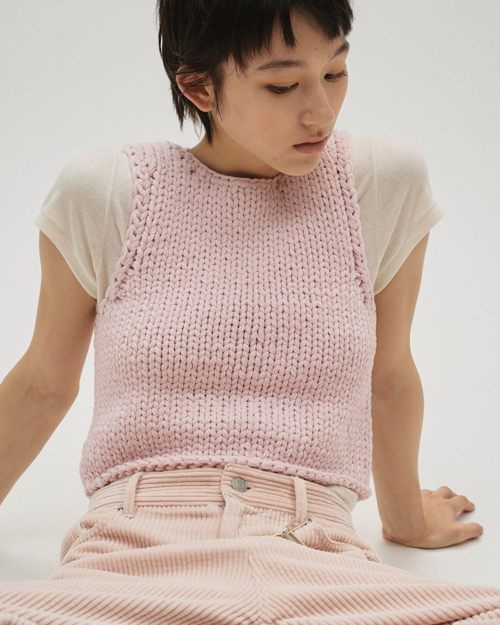 Hand Knit Vest Hand Knit Vest,ハンドニットベスト,12610512,ニットベスト,ハンドニット,ベスト,ニット,トップス,todayful,トゥデイフル,lifes,吉田怜香,26ss