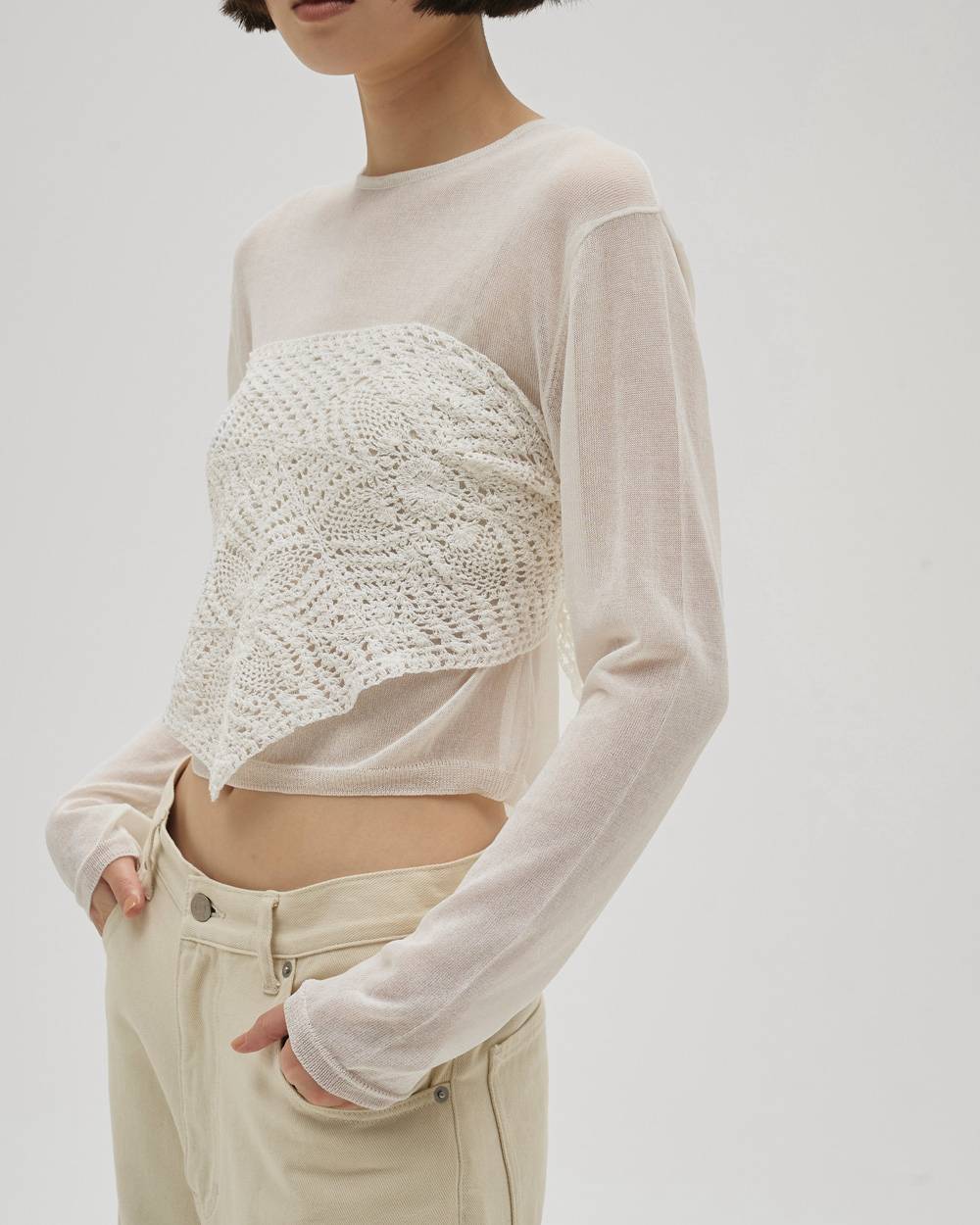 Compact Sheer Knit Compact Sheer Knit,コンパクトシアーニット,12610514,シアーニット,コンパクトニット,ニット,トップ,todayful,トゥデイフル,lifes,吉田怜香,26ss