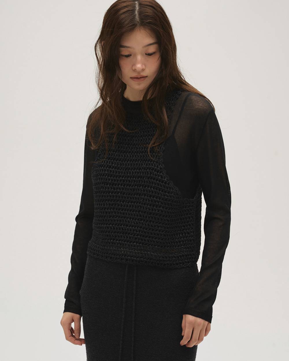 Compact Sheer Knit Compact Sheer Knit,コンパクトシアーニット,12610514,シアーニット,コンパクトニット,ニット,トップ,todayful,トゥデイフル,lifes,吉田怜香,26ss