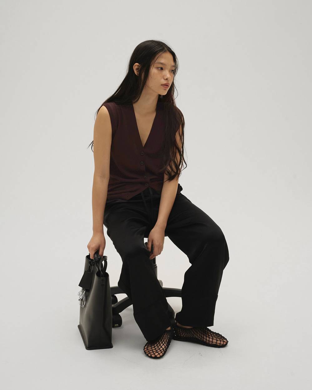 Tencelsilk Knit Vest Tencelsilk Knit Vest,テンセルシルクニットベスト,12610517,テンセルシルク,ニットベスト,ニット,ベスト,ニットトップ,todayful,トゥデイフル,lifes,吉田怜香,26ss