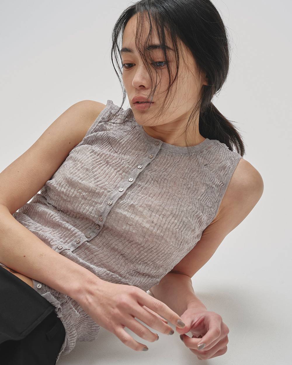 2way Sheer Knitvest 2way Sheer Knitvest,2way シアーニットベスト,12610523,2wayトップ,シアーニット,ニットベスト,シアーベスト,カットソー,トップス,todayful,トゥデイフル,lifes,吉田怜香,26ss