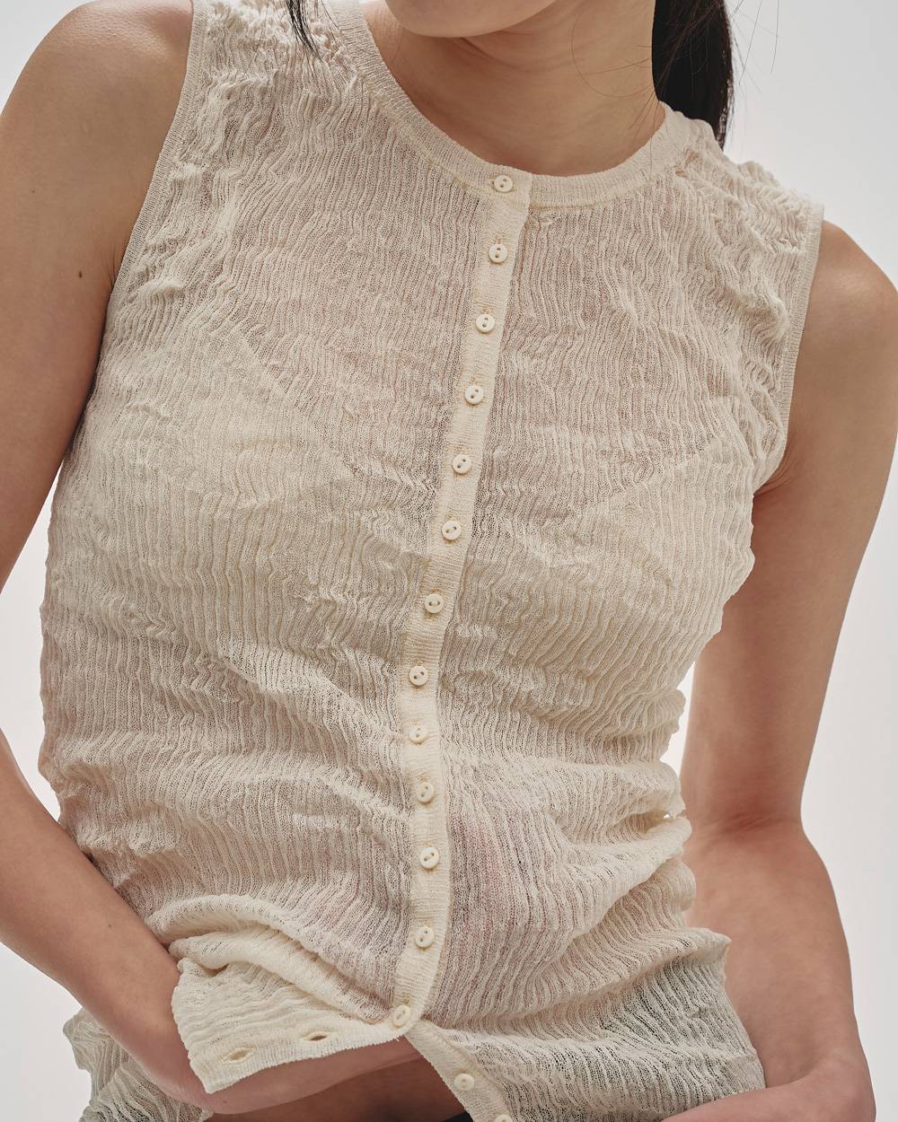 2way Sheer Knitvest 2way Sheer Knitvest,2way シアーニットベスト,12610523,2wayトップ,シアーニット,ニットベスト,シアーベスト,カットソー,トップス,todayful,トゥデイフル,lifes,吉田怜香,26ss