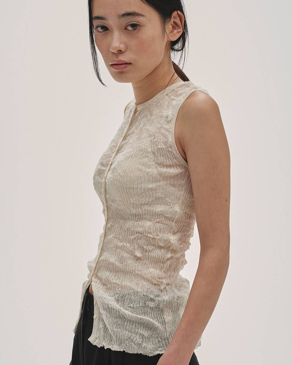 2way Sheer Knitvest 2way Sheer Knitvest,2way シアーニットベスト,12610523,2wayトップ,シアーニット,ニットベスト,シアーベスト,カットソー,トップス,todayful,トゥデイフル,lifes,吉田怜香,26ss