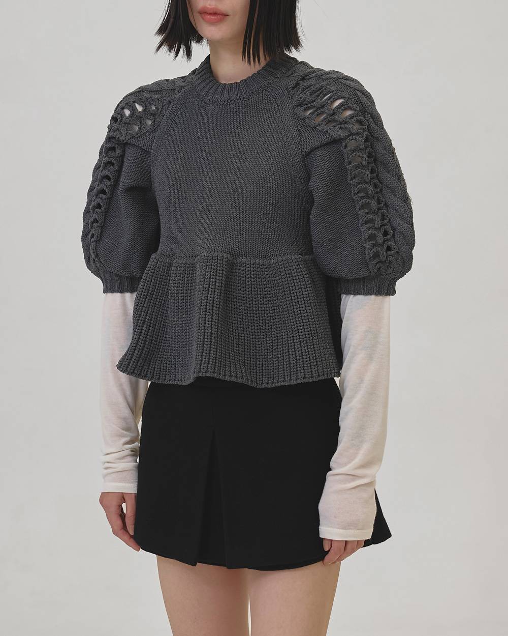 Puffsleeve Knit Tops Puffsleeve Knit Tops,パフスリーブニットトップス,12610528,パフスリーブニット,ニットトップス,ニット,パフスリーブトップス,todayful,トゥデイフル,lifes,吉田怜香,26ss