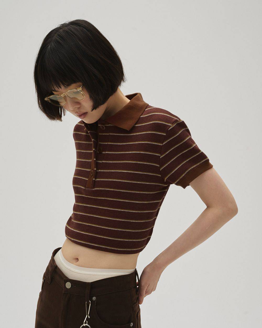 Border Polo Tops Border Polo Tops,ボーダーポロトップス,12610606,ボーダートップス,ポロトップス,トップス,カットソー,todayful,トゥデイフル,lifes,吉田怜香,26ss