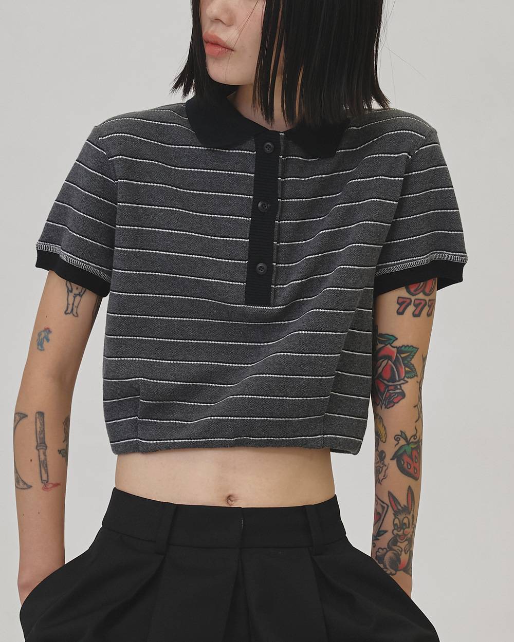 Border Polo Tops Border Polo Tops,ボーダーポロトップス,12610606,ボーダートップス,ポロトップス,トップス,カットソー,todayful,トゥデイフル,lifes,吉田怜香,26ss