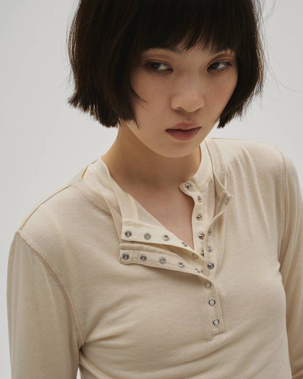 Henleyneck Soft Tops Henleyneck Soft Tops,ヘンリーネックソフトトップス,12610608,ヘンリーネック,カットソー,ソフトトップ,トップス,todayful,トゥデイフル,lifes,吉田怜香,26ss