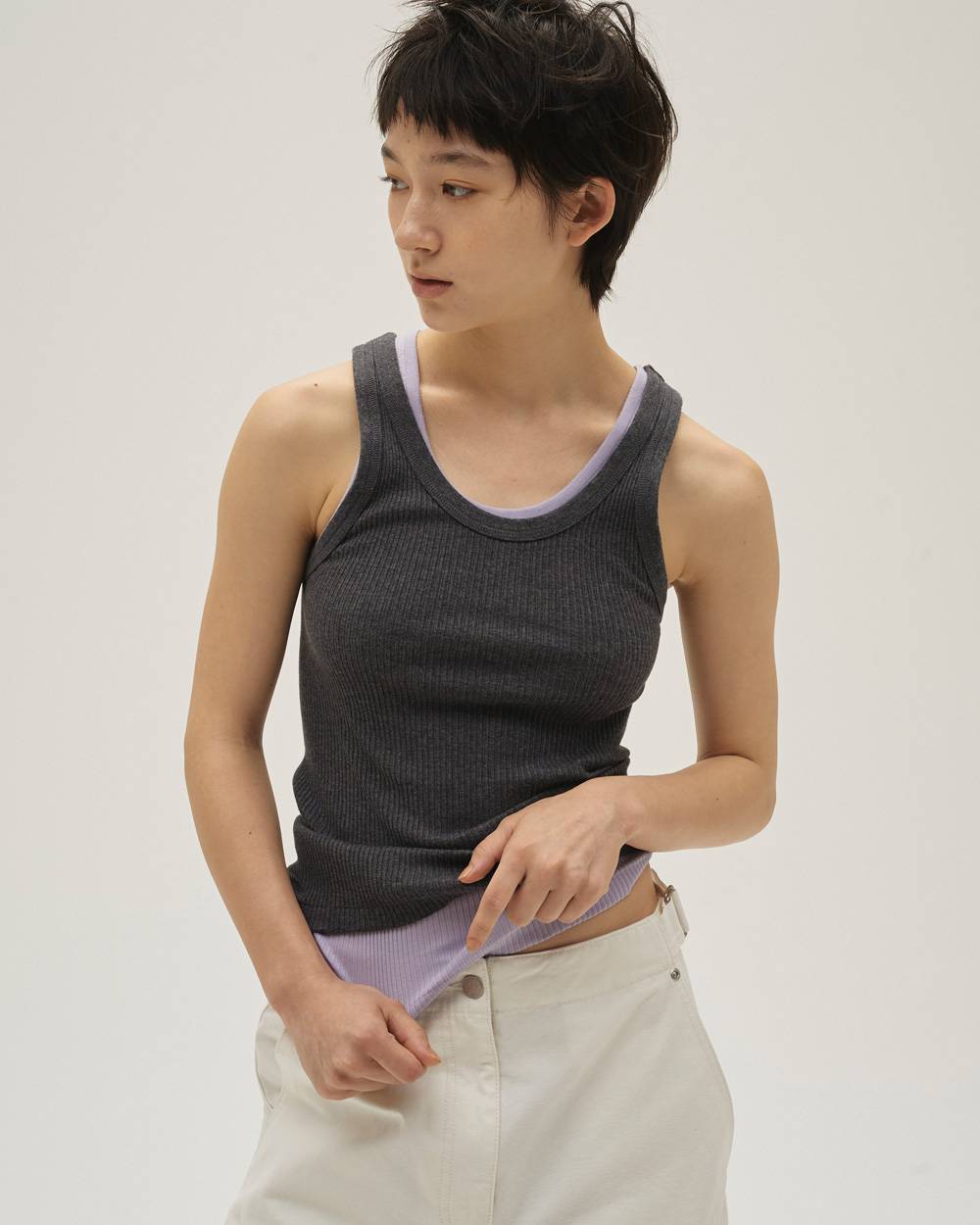 Seamless Rib Tanktop Seamless Rib Tanktop,シームレスリブタンクトップ,12610612,シームレスタンクトップ,リブタンクトップ,タンクトップ,トップス,カットソー,todayful,トゥデイフル,lifes,吉田怜香,26ss