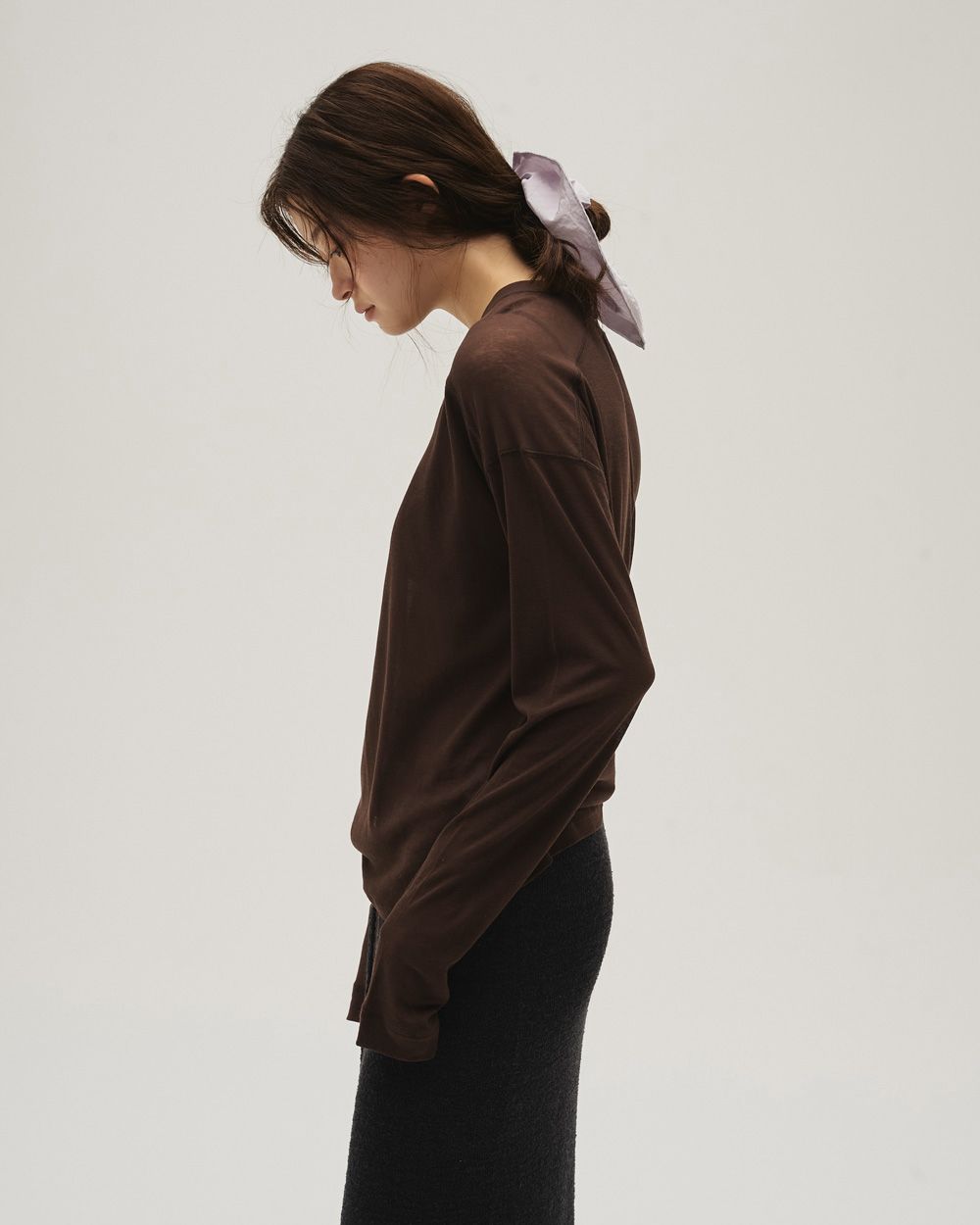 Hightwist Gauze Long T-shirts Hightwist Gauze Long T-shirt,ハイツイストガーゼロングTシャツ,12610620,カットソー,ロンT,ガーゼトップ,ハイウエストトップ,長袖Tシャツ,シアートップ,todayful,トゥデイフル,lifes,吉田怜香,26ss