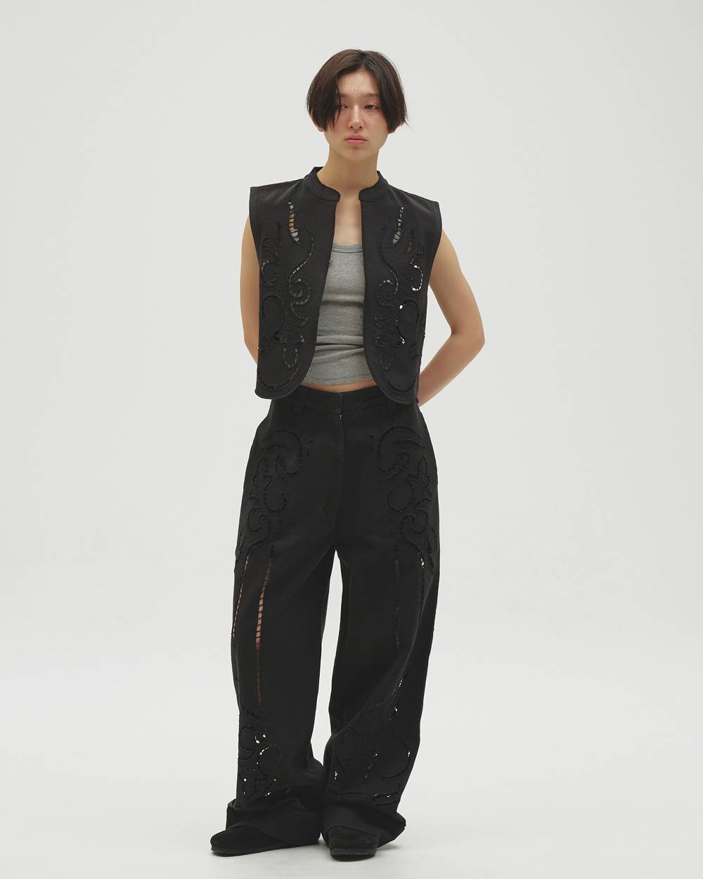 Cut Lace Twill Pants Cut Lace Twill Pants,カットレースツイルパンツ,12610701,カットレースパンツ,パンツ,ボトムス,セットアップ,todayful,トゥデイフル,lifes,吉田怜香,26aw