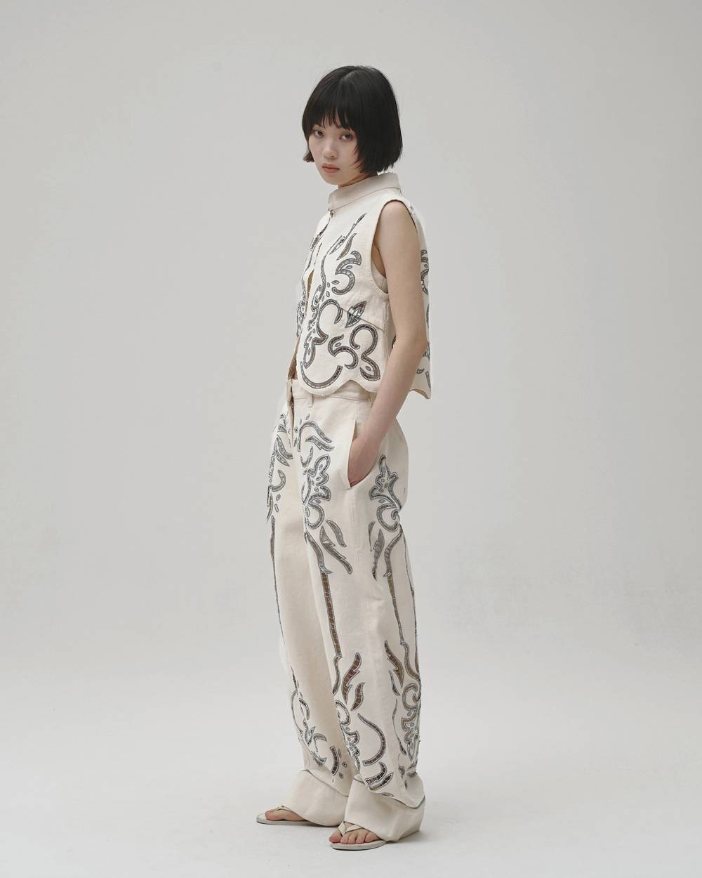 Cut Lace Twill Pants Cut Lace Twill Pants,カットレースツイルパンツ,12610701,カットレースパンツ,パンツ,ボトムス,セットアップ,todayful,トゥデイフル,lifes,吉田怜香,26aw