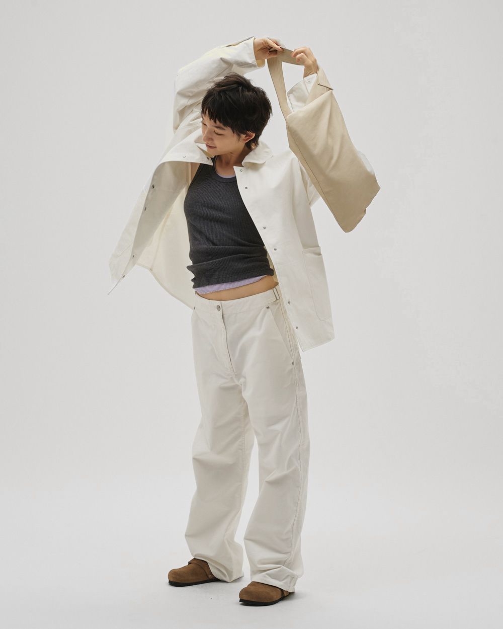 Boyfriend Cotton Pants Boyfriend Cotton Pants,ウールペインターパンツ,12610702,パンツ,ボトムス,セットアップ,ボーイフレンドパンツ,コットンパンツ,,todayful,トゥデイフル,lifes,吉田怜香,26ss