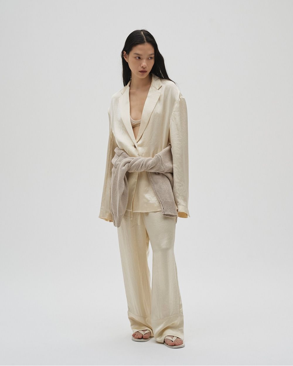 Satin Easy Pants Satin Easy Pants,サテンイージーパンツ,12610704,サテンパンツ,イージーパンツ,パンツ,ボトムス,セットアップ,todayful,トゥデイフル,lifes,吉田怜香,26ss