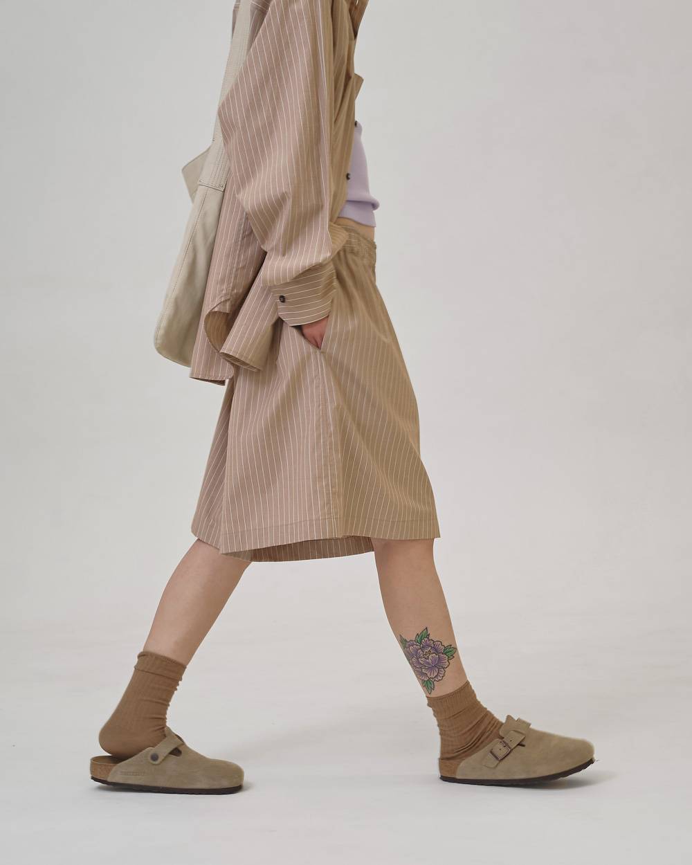 Easy Stripe Halfpants Easy Stripe Halfpant,イージーストライプパンツ,12610721,パンツ,ストライプパンツ,イージーパンツ,ショーツ,セットアップ,todayful,トゥデイフル,lifes,吉田怜香,26ss