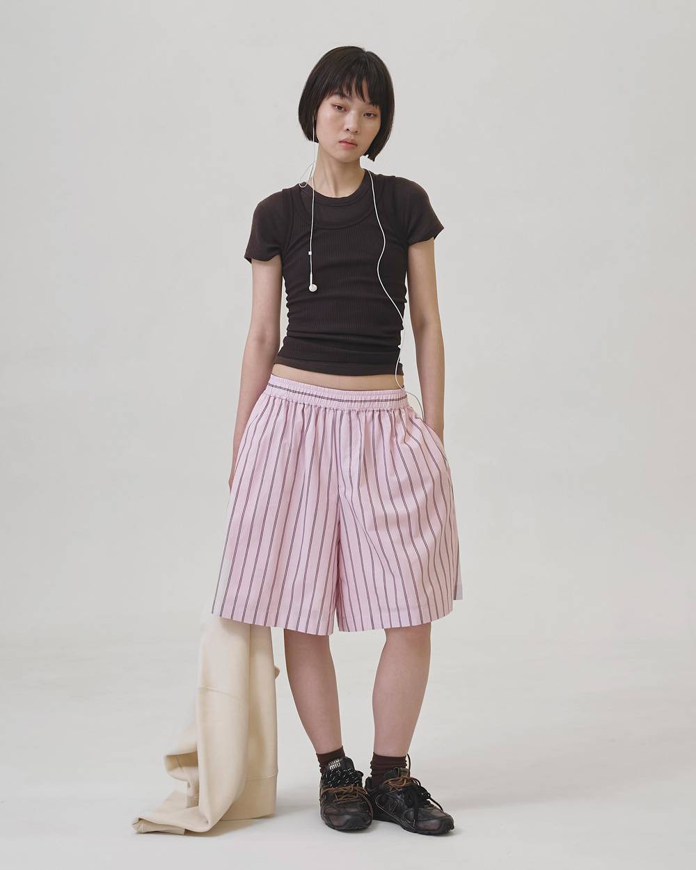 Easy Stripe Halfpants Easy Stripe Halfpant,イージーストライプパンツ,12610721,パンツ,ストライプパンツ,イージーパンツ,ショーツ,セットアップ,todayful,トゥデイフル,lifes,吉田怜香,26ss