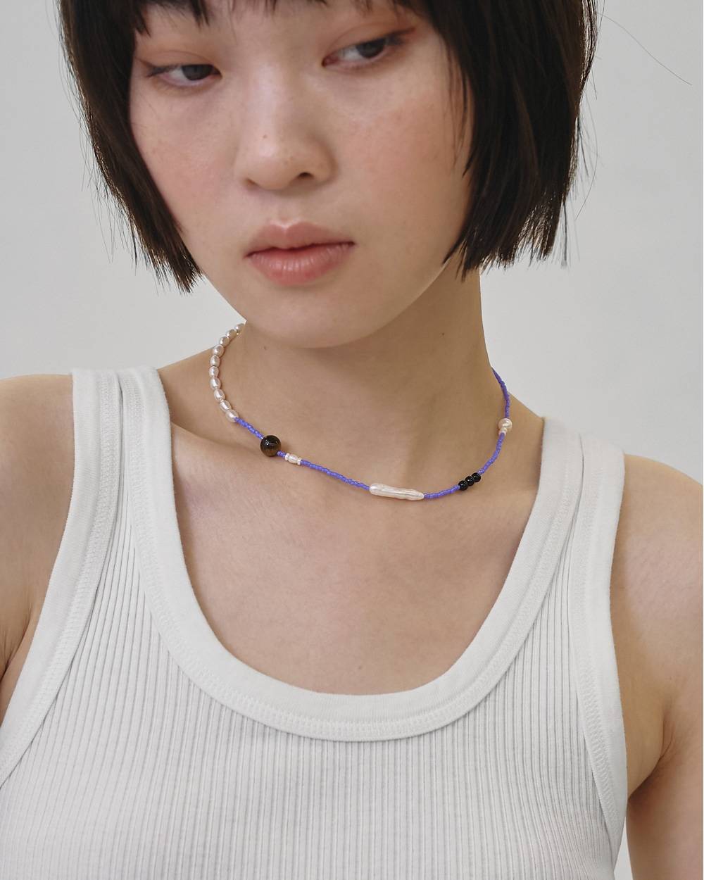 Asymmetry Pearl Choker Asymmetry Pearl Choker,アシンメトリーパールチョーカー,12610902,チョーカー,アクセサリー,パール,ネックレス,todayful,トゥデイフル,lifes,吉田怜香,26ss