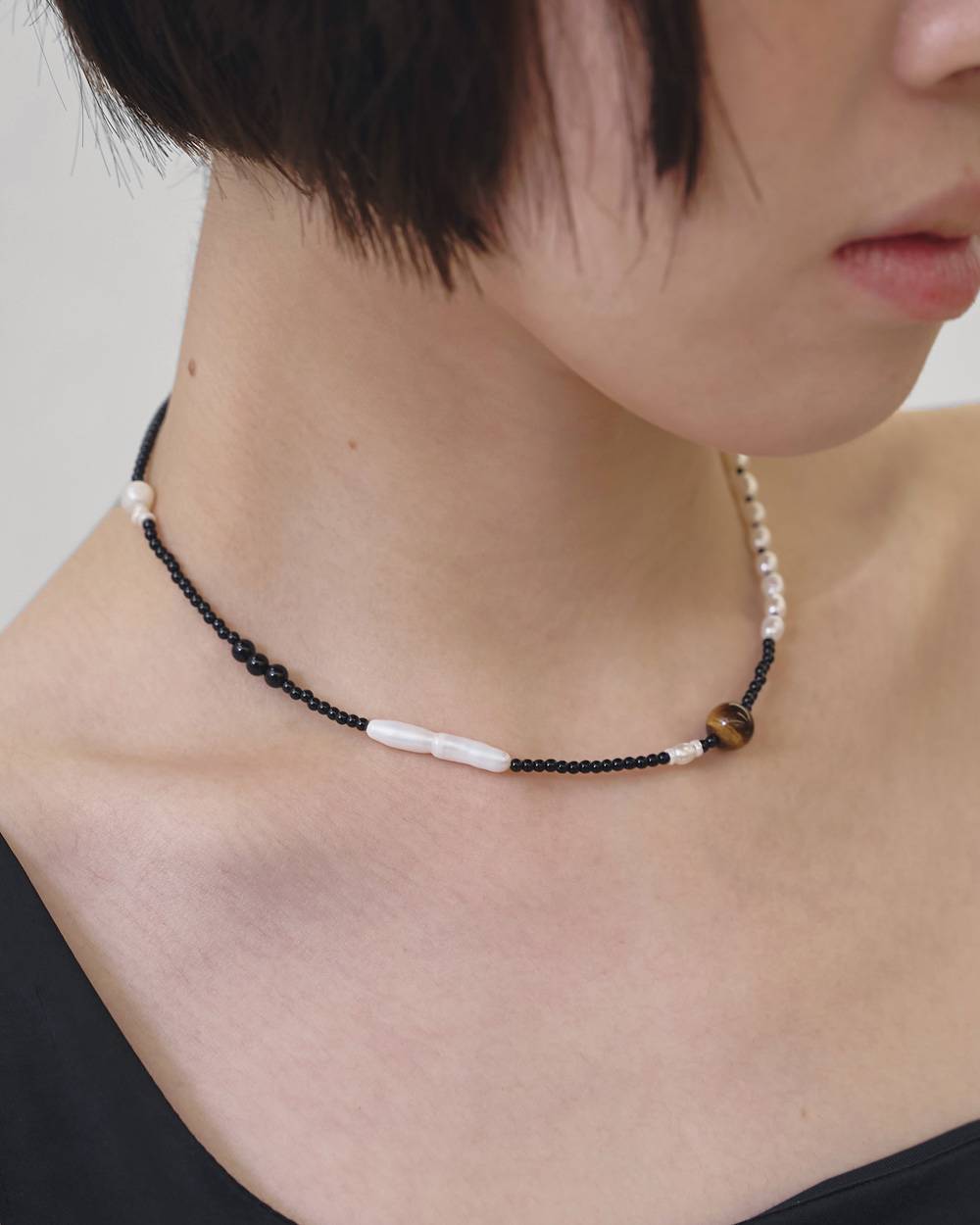 Asymmetry Mix Choker Asymmetry Mix Choker,アシンメトリーミックスチョーカー,12610906,チョーカー,アクセサリー,ネックレス,todayful,トゥデイフル,lifes,吉田怜香,26ss