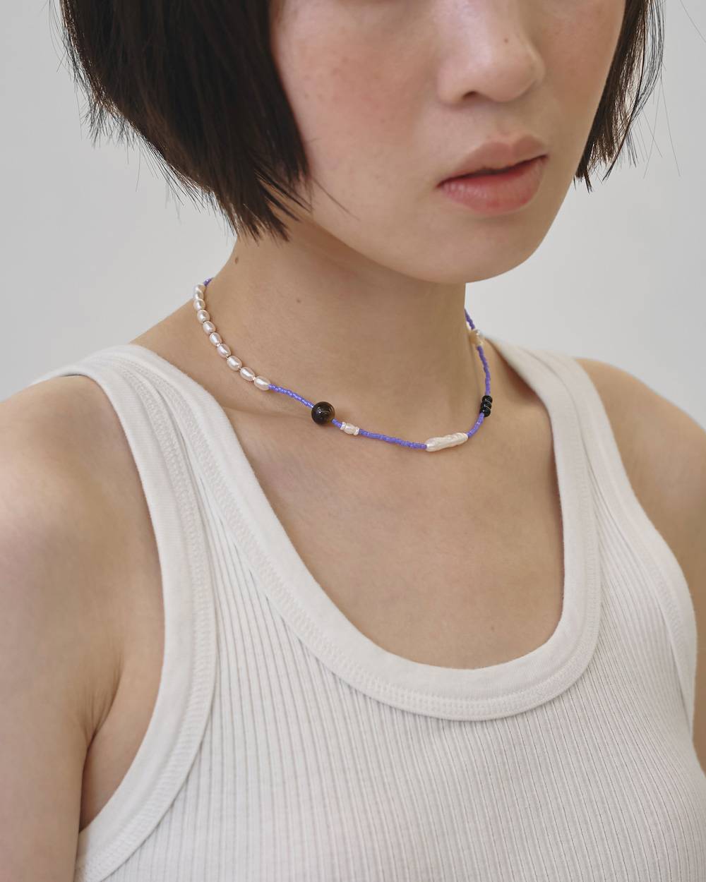 Asymmetry Mix Choker Asymmetry Mix Choker,アシンメトリーミックスチョーカー,12610906,チョーカー,アクセサリー,ネックレス,todayful,トゥデイフル,lifes,吉田怜香,26ss