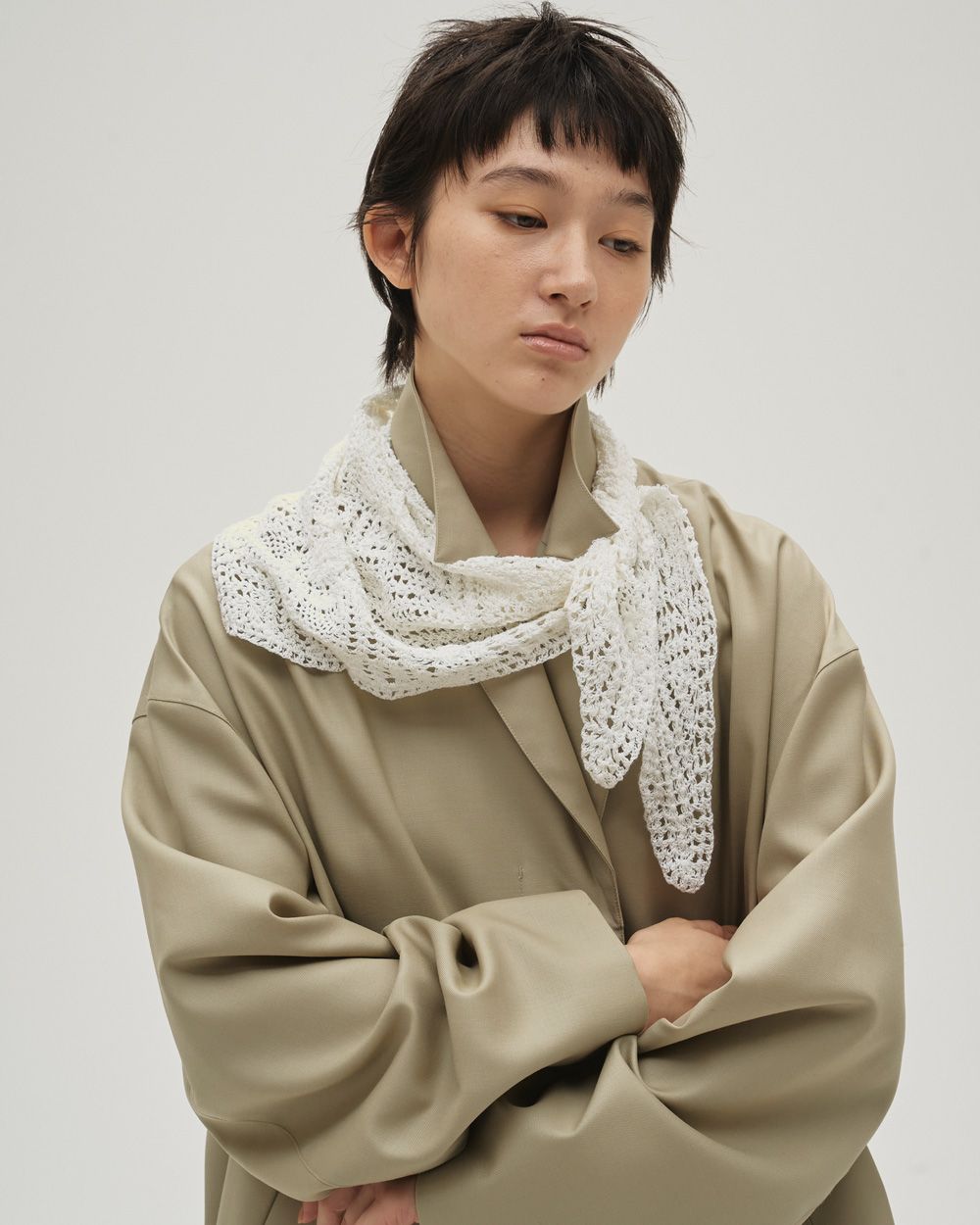 Crochet Lace Scarf Crochet Lace Scarf,クロシェットレーススカーフ,12611014,クロシェットスカーフ,レーススカーフ,スカーフ,アクセサリー,todayful,トゥデイフル,lifes,吉田怜香,26ss