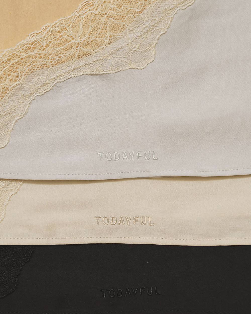 Satin Lace Scarf Satin Lace Scarf,サテンレーススカーフ,12611027,サテン,レーススカーフ,スカーフ,レース,アクセサリー,todayful,トゥデイフル,lifes,吉田怜香,26aw