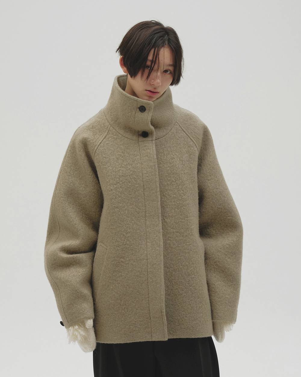 Standcollar Raglan Coat Standcollar Raglan Coat,スタンダードラグランコート,12620011,ラグランコート,スタンドカラー,コート,アウター,トップス,todayful,トゥデイフル,lifes,吉田怜香,26aw