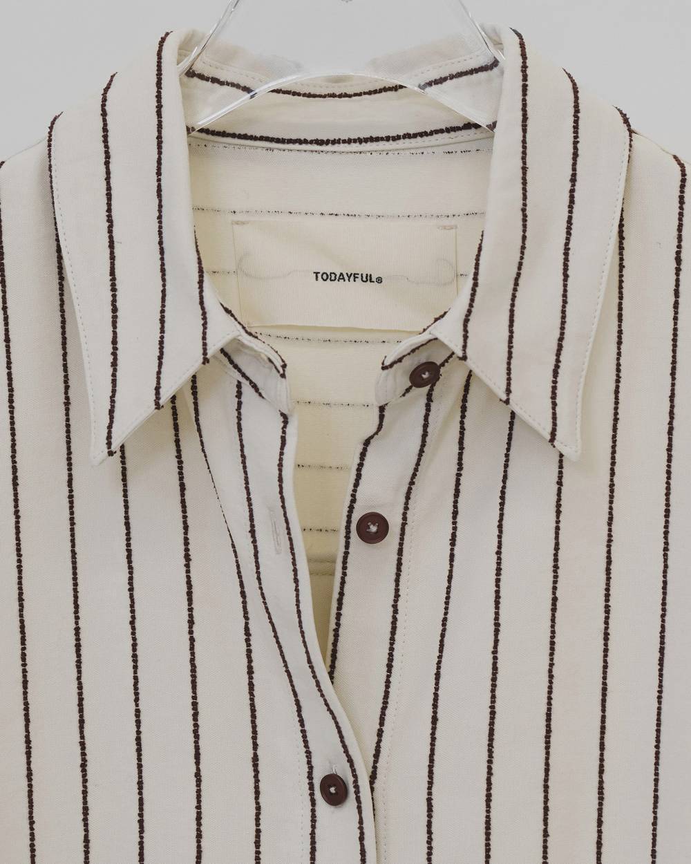 Jacquard Stripe Shirts Jacquard Stripe Shirts,ジャガードストライプシャツ,12620408,ジャガード,ジャガードシャツ,ストライプシャツ,シャツ,トップス,todayful,トゥデイフル,lifes,吉田怜香,26aw
