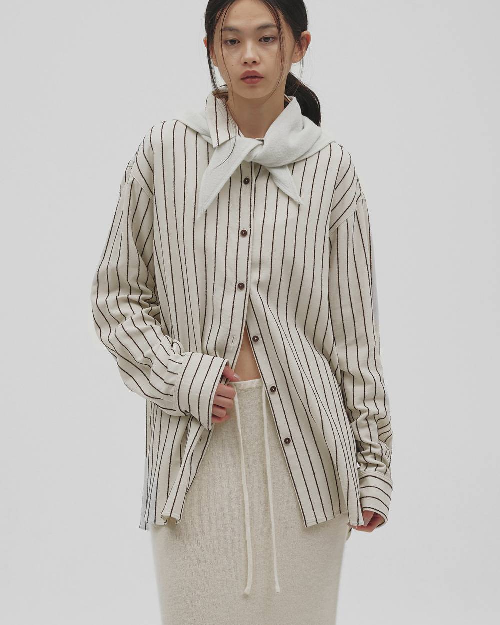 Jacquard Stripe Shirts Jacquard Stripe Shirts,ジャガードストライプシャツ,12620408,ジャガード,ジャガードシャツ,ストライプシャツ,シャツ,トップス,todayful,トゥデイフル,lifes,吉田怜香,26aw