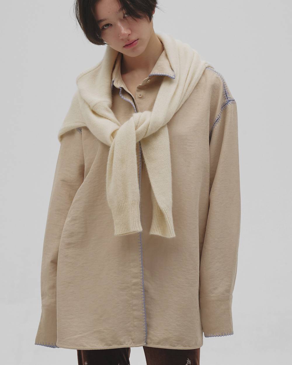 Softsuede Embroidery Shirts Softsuede Embroidery Shirts,ソフトスエードエンブロイダリーシャツ,12620410,スエード,シャツ,刺繍,刺繍シャツ,スエードシャツ,エンブロイダリー,todayful,トゥデイフル,lifes,吉田怜香,26aw