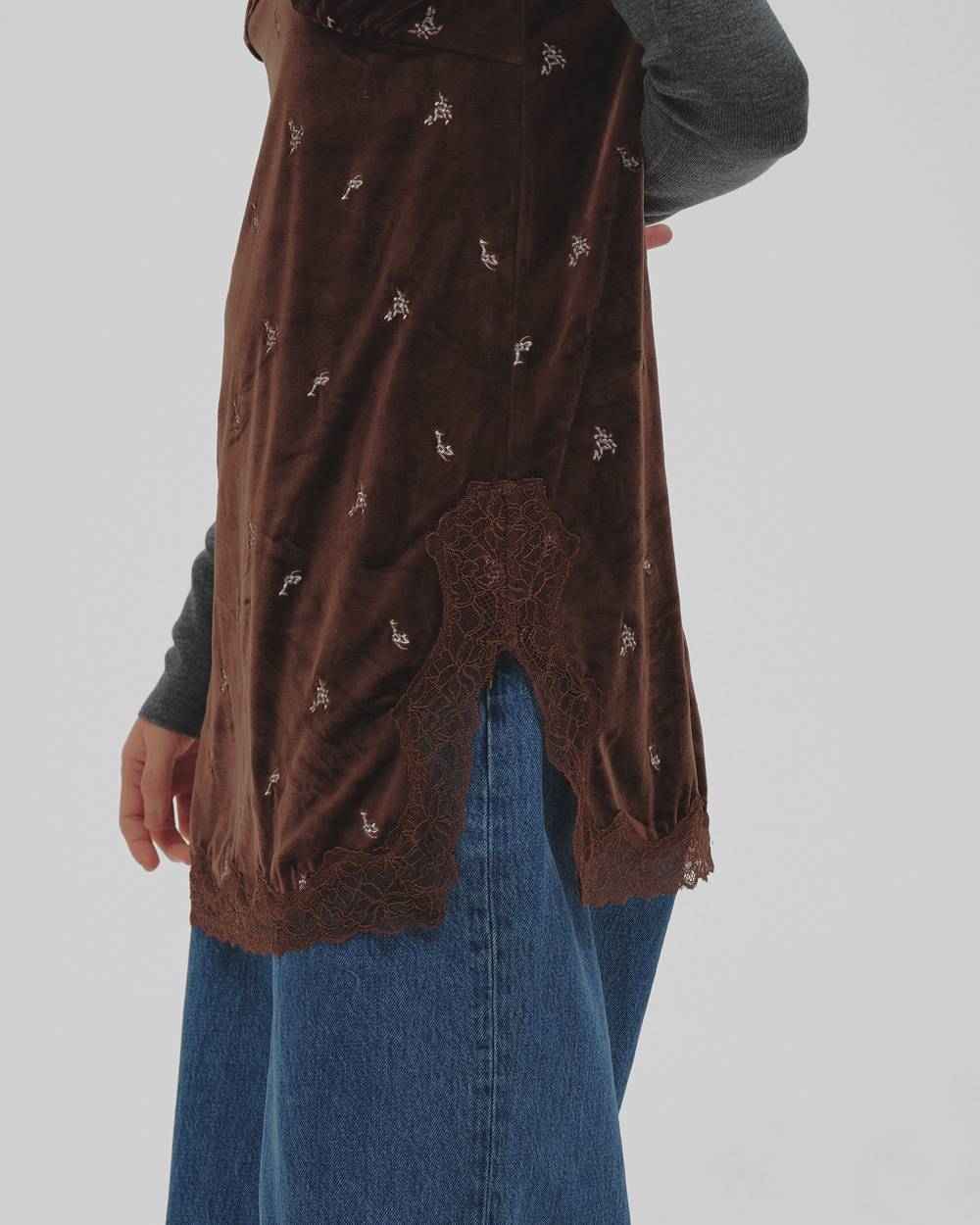 Petit Flower Velour Tunic Petit Flower Velour Tunic,プチフラワーベロアチュニック,12620411,花柄,ベロア,チュニック,プチフラワー,キャミソール,トップス,ベロアチュニック,todayful,トゥデイフル,lifes,吉田怜香,26aw