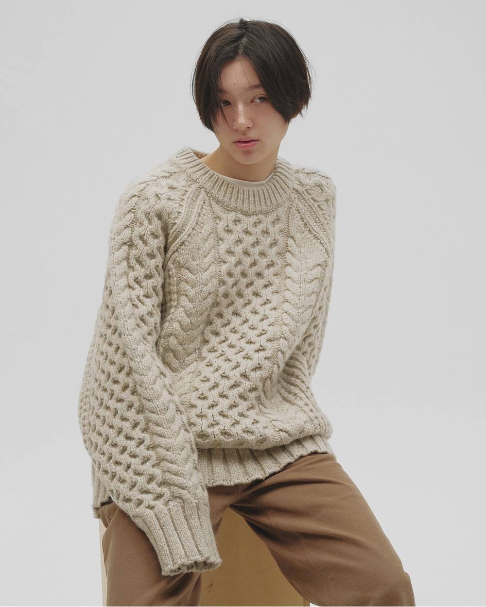 Cable Over Knit Cable Over Knit,ケーブルオーバーニット,12620518,ニット,ケーブルニット,オーバーニットトップ,ニットトップス,トップス,todayful,トゥデイフル,lifes,吉田怜香,26aw