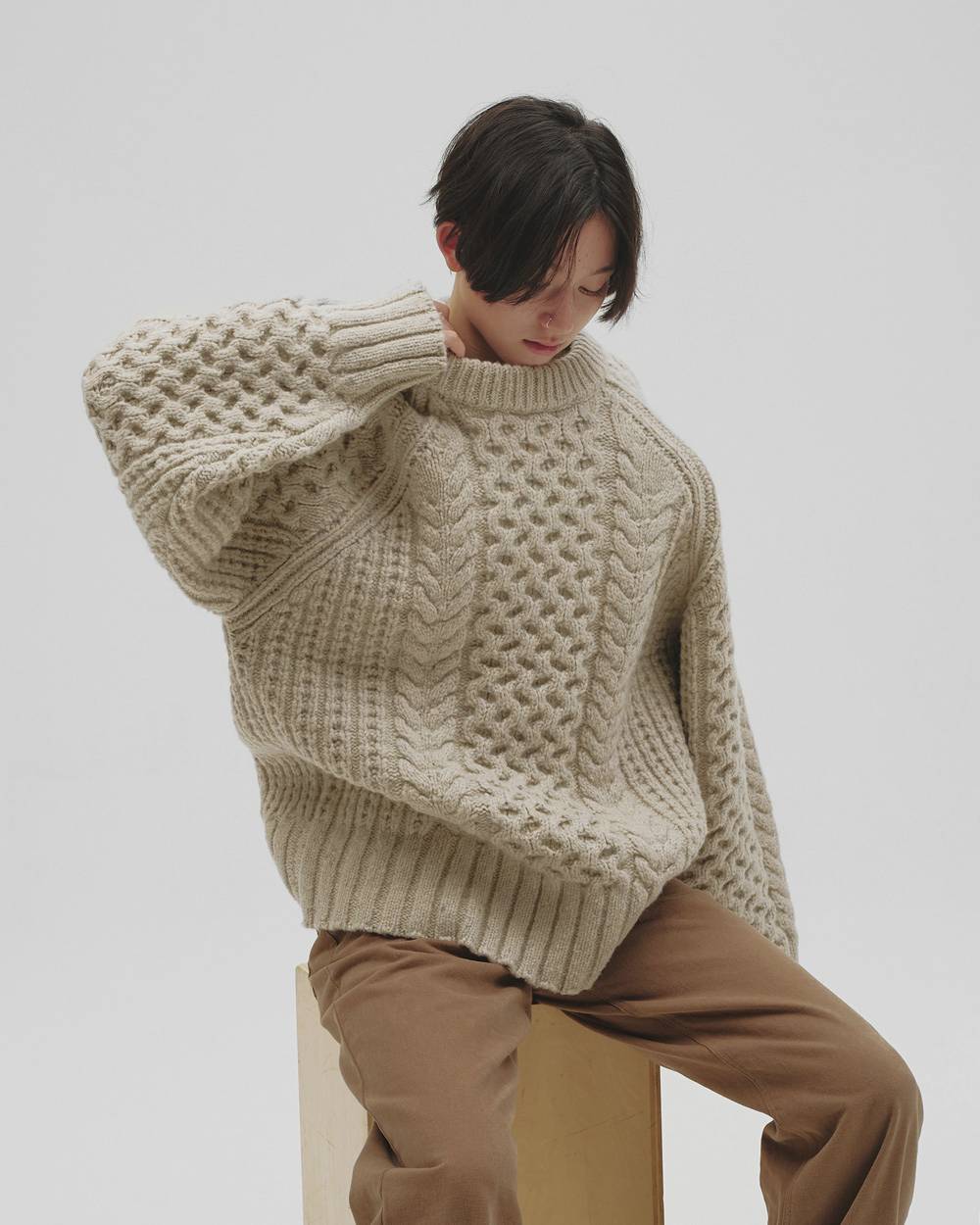 Cable Over Knit Cable Over Knit,ケーブルオーバーニット,12620518,ニット,ケーブルニット,オーバーニットトップ,ニットトップス,トップス,todayful,トゥデイフル,lifes,吉田怜香,26aw