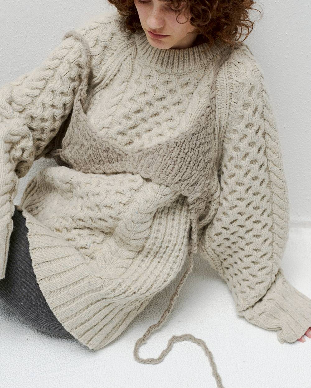 Cable Over Knit Cable Over Knit,ケーブルオーバーニット,12620518,ニット,ケーブルニット,オーバーニットトップ,ニットトップス,トップス,todayful,トゥデイフル,lifes,吉田怜香,26aw