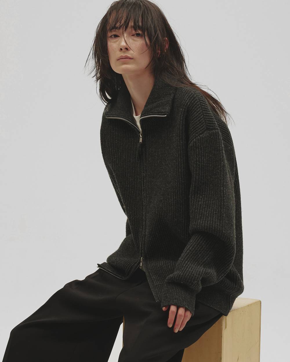 Zipup Knit Cardigan Zipup Knit Cardigan,ジップアップニットカーディガン,12620524,ジップアップ,ニットカーディガン,カーディガン,ジップカーディガン,トップス,ニット,ニットトップ,todayful,トゥデイフル,lifes,吉田怜香,26aw