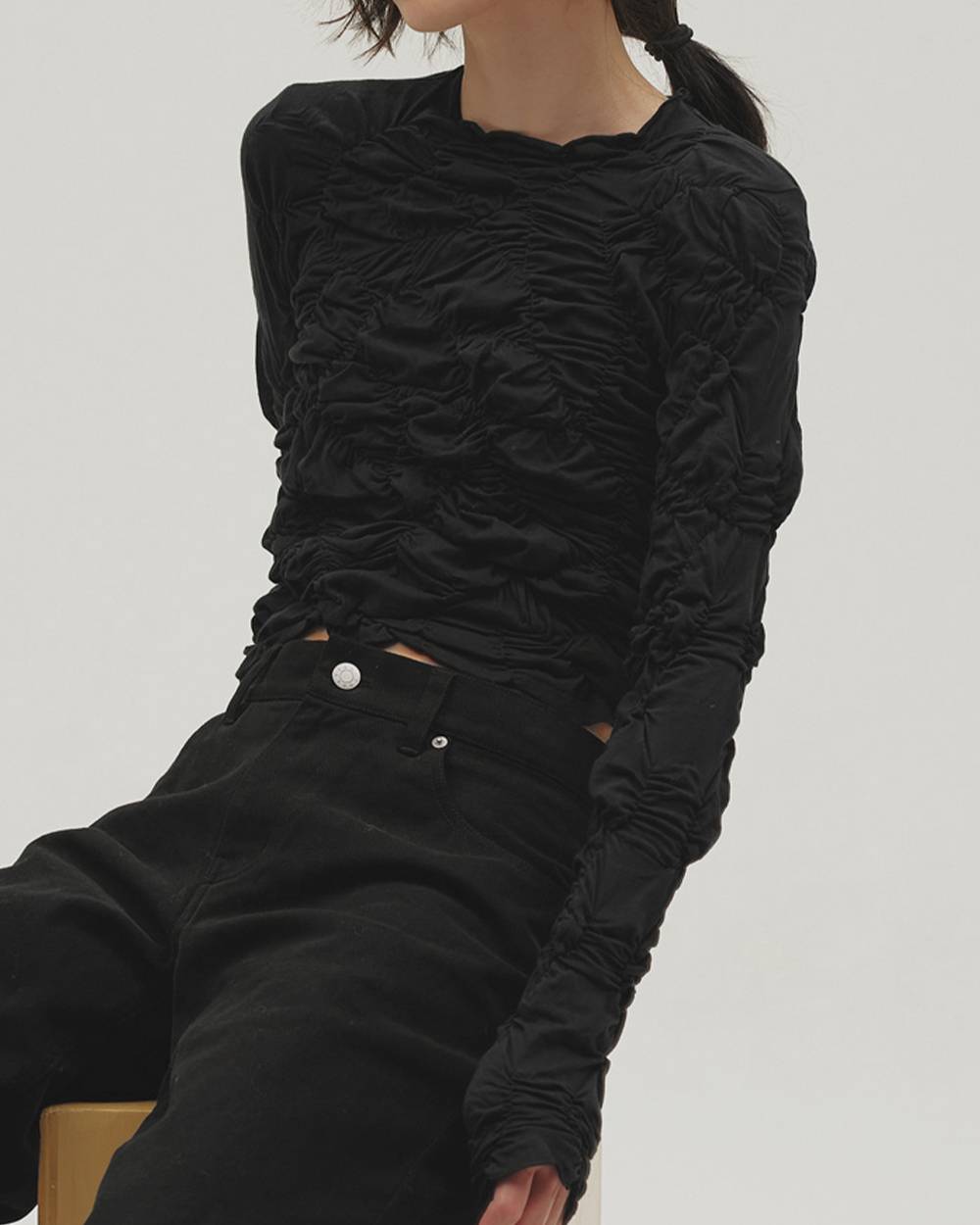 Shirring Long T-shirts Shirring Long T-shirts,シャーリングロングTシャツ,12620608,シャーリング,カットソー,ロンT,ー,todayful,トゥデイフル,lifes,吉田怜香,26aw