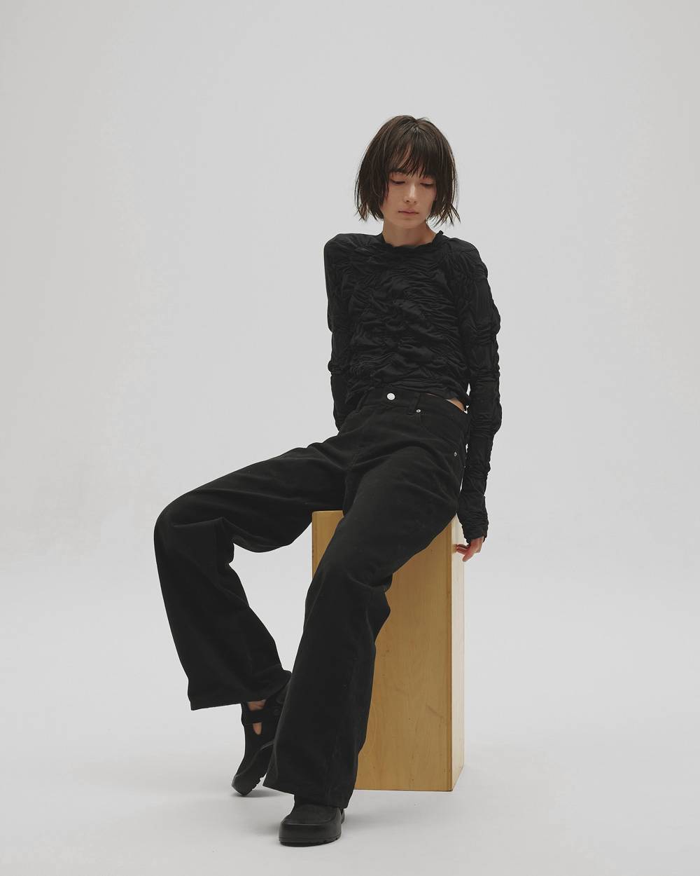 Shirring Long T-shirts Shirring Long T-shirts,シャーリングロングTシャツ,12620608,シャーリング,カットソー,ロンT,ー,todayful,トゥデイフル,lifes,吉田怜香,26aw