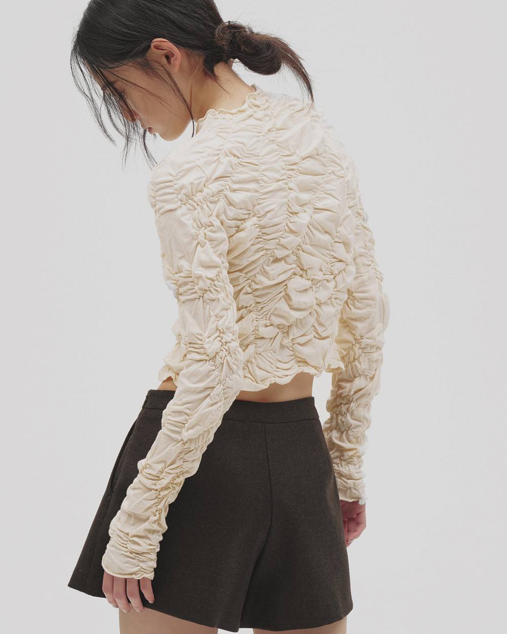 Shirring Long T-shirts Shirring Long T-shirts,シャーリングロングTシャツ,12620608,シャーリング,カットソー,ロンT,ー,todayful,トゥデイフル,lifes,吉田怜香,26aw