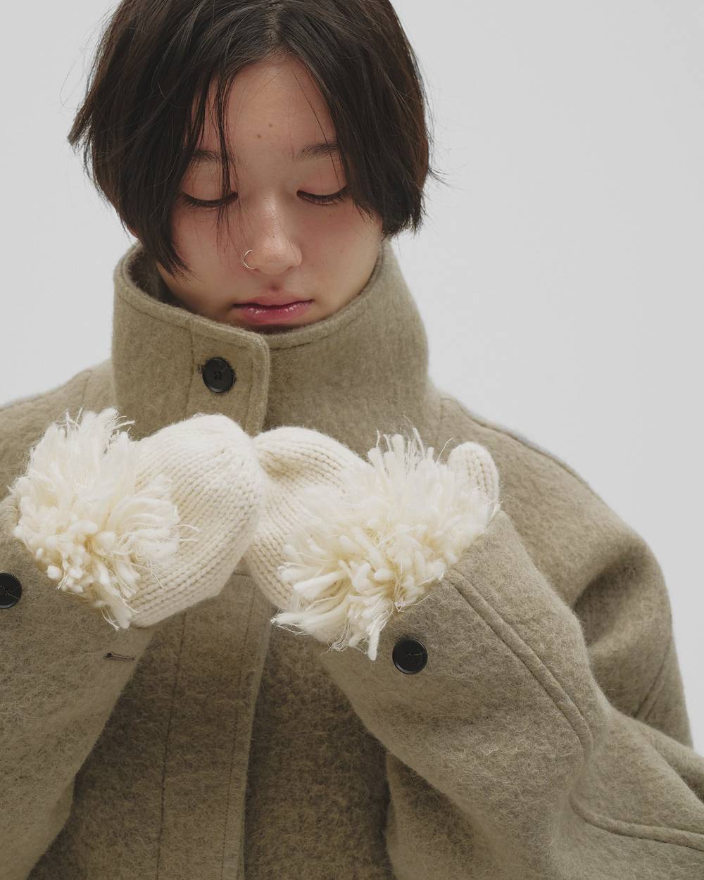 Fringe Knit Armwarmer Fringe Knit Armwarmer,フリンジニットアームワーマー,12621036,アームワーマー,フリンジアームワーマー,手袋,アクセサリー,todayful,トゥデイフル,lifes,吉田怜香,26aw