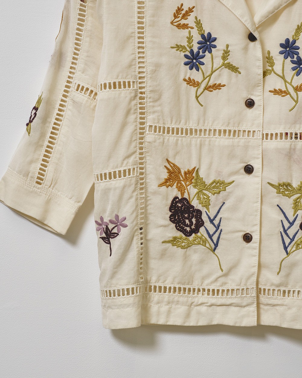 Embroidery Patchwork Shirts(KIDS) Embroidery Patchwork Shirts(KIDS),エンブロイダリーパッチワークシャツキッズ,32410401,子供服,kids,エンブロイダリーシャツ,パッチワークシャツ,インド刺繍,刺繍シャツ,インド生産,todayful,トゥデイフル,lifes,ライフズ,25ss