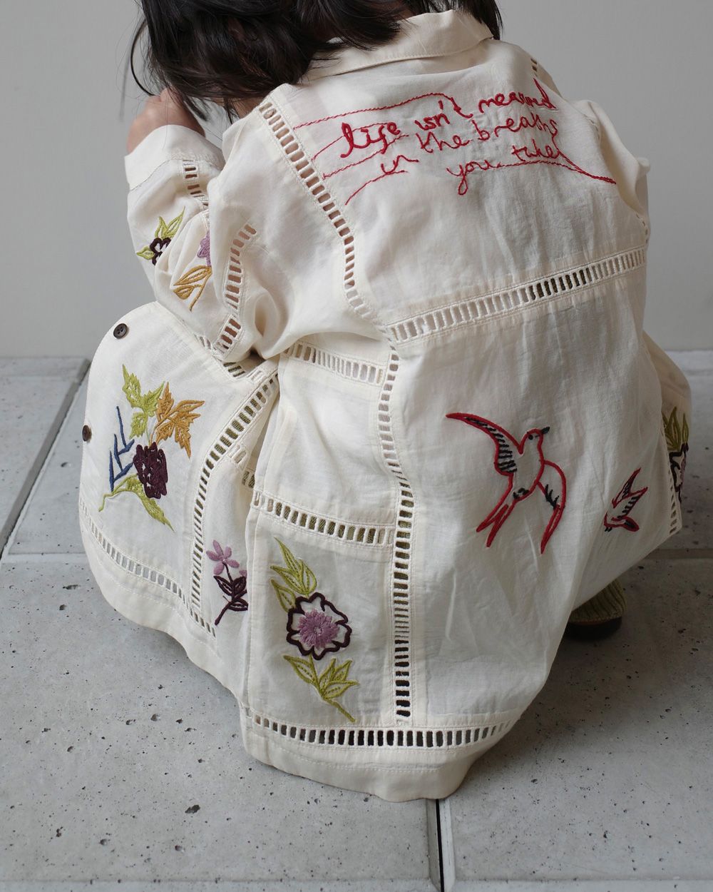 Embroidery Patchwork Shirts(KIDS) Embroidery Patchwork Shirts(KIDS),エンブロイダリーパッチワークシャツキッズ,32410401,子供服,kids,エンブロイダリーシャツ,パッチワークシャツ,インド刺繍,刺繍シャツ,インド生産,todayful,トゥデイフル,lifes,ライフズ,25ss