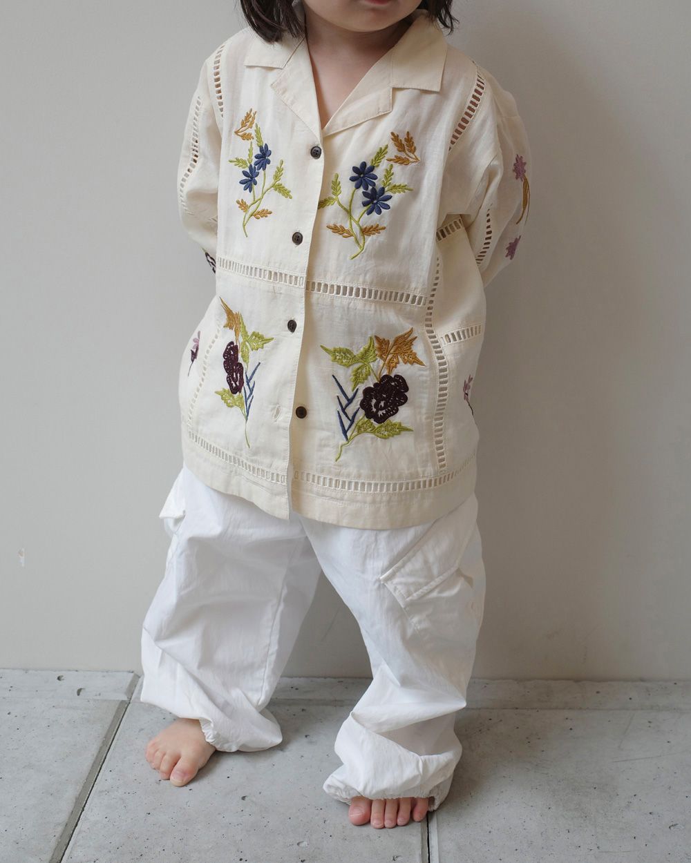 Embroidery Patchwork Shirts(KIDS) Embroidery Patchwork Shirts(KIDS),エンブロイダリーパッチワークシャツキッズ,32410401,子供服,kids,エンブロイダリーシャツ,パッチワークシャツ,インド刺繍,刺繍シャツ,インド生産,todayful,トゥデイフル,lifes,ライフズ,25ss