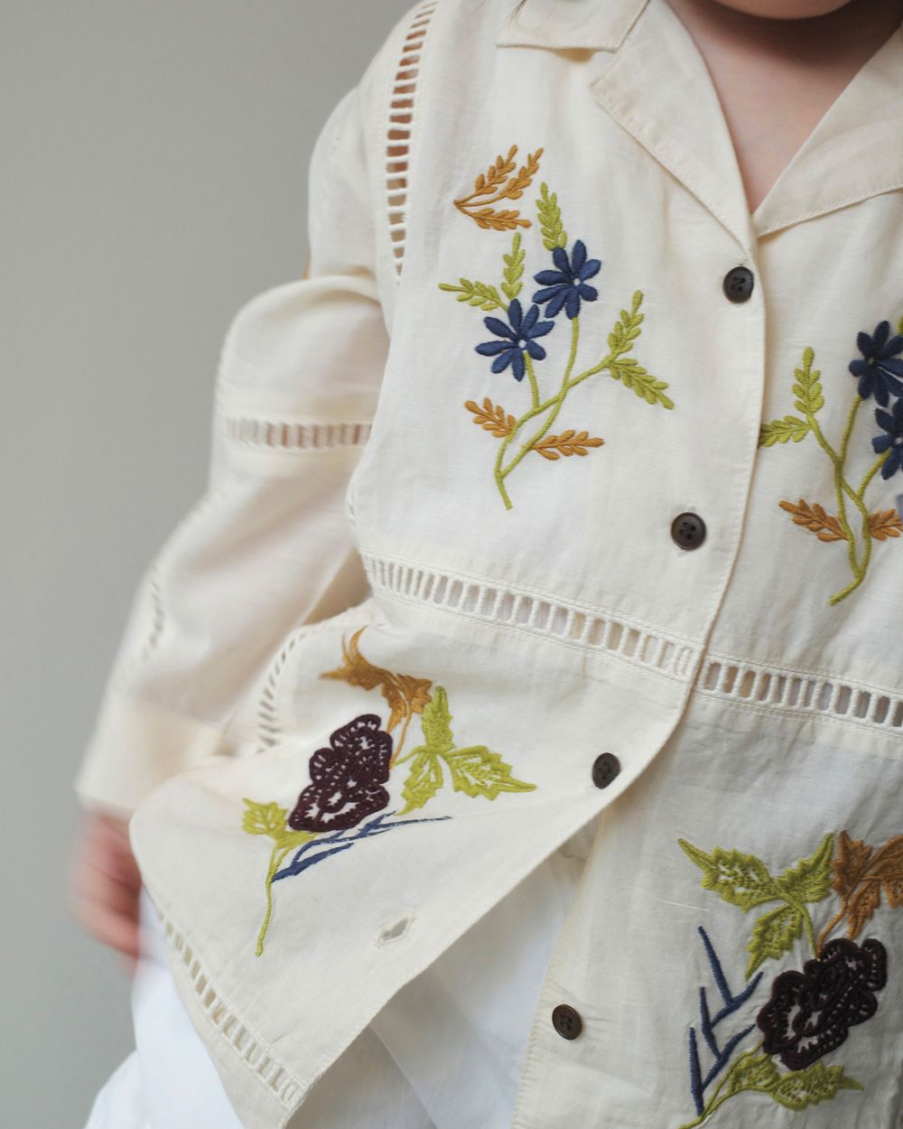 Embroidery Patchwork Shirts(KIDS) Embroidery Patchwork Shirts(KIDS),エンブロイダリーパッチワークシャツキッズ,32410401,子供服,kids,エンブロイダリーシャツ,パッチワークシャツ,インド刺繍,刺繍シャツ,インド生産,todayful,トゥデイフル,lifes,ライフズ,25ss