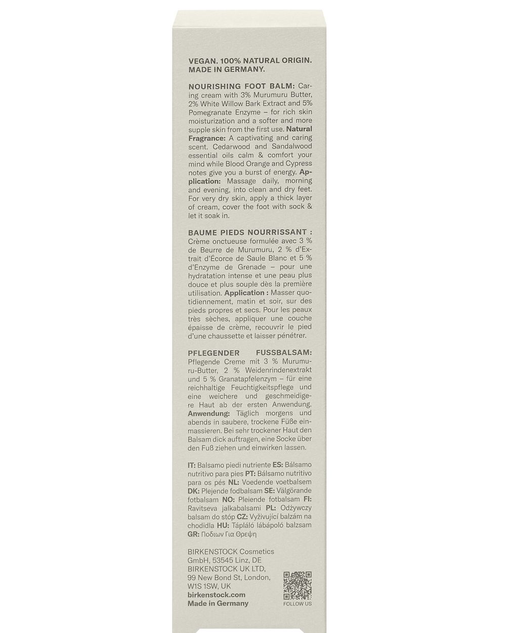 BIRKENSTOCK Care Essentials -Nourishing Foot Balm 82511108,BIRKENSTOCK Care Essentials,ビルケンシュトックケアエッセンシャル,ビルケン,エッセンシャル,フットケア
